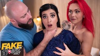 Szégyenlős pakisztáni csajszi felébred szexuálisan egy édeshármasban perverz brit párral