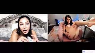 Evelyn Claire és Gianna Dior zsenge lezbi web kamerás önnönélvezése