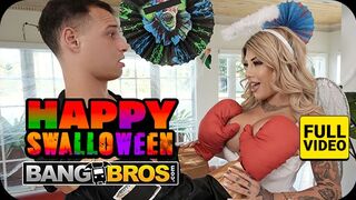 BANGBROS Hálózat Szexy Milfje Vadul Leszopja Mostohafia Óriási Farkát Halloween Előtt
